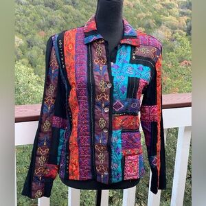 Chico’s 90’s‎ Embroidery Patchwork Jacket